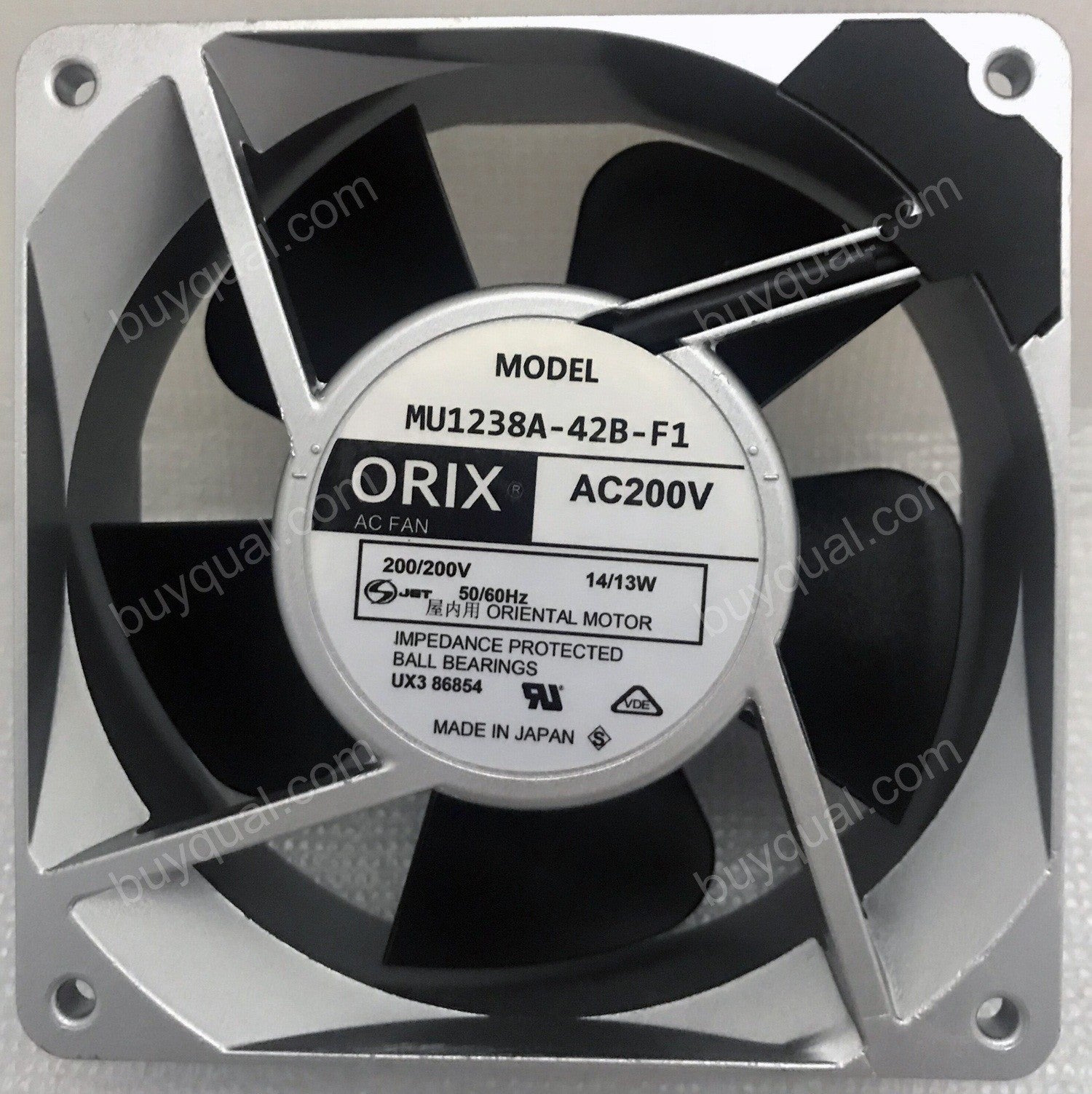 ORIX MU1238A-42B-F1 200V 13/14W Cooling Fan - 3wires Plug ORIX MU1238A-42B-F1 200V 13/14W Cooling Fan - 3wires Plug